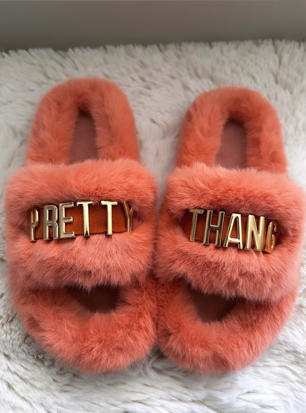 Pretty Thang Fur Sandals - Pink